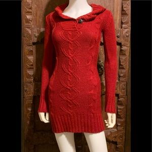 Red sweater, or mini dress